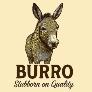 BURRO STUBBORN ON QUALITY logo