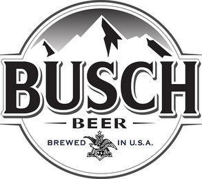 BUSCH BEER BREWED IN THE U.S.A. A logo
