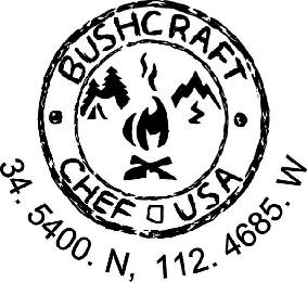 ∙ BUSHCRAFT ∙ CHEF  USA 34. 5400. N, 112. 4685. W logo