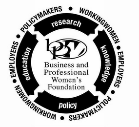 BUSINESS AND PROFESSIONAL WOMEN'S FOUNDATION BPW WORKINGWOMEN EMPLOYERS POLICYMAKERS WORKINGWOMEN EMPLOYERS POLICYMAKERS EDUCATION RESEARCH KNOWLEDGE POLICY logo