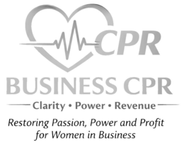 BUSINESS CPR CLARITY POWER REVENUE RESTORING PASSION, POWER AND PROFIT FOR WOMEN IN BUSINESS logo
