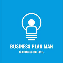BUSINESS PLAN MAN CONNECTING THE DOTS. logo