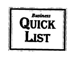 BUSINESS QUICK LIST logo