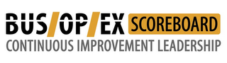 BUS/OP/EX SCOREBOARD CONTINUOUS IMPROVEMENT LEADERSHIP logo