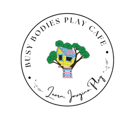 • BUSY BODIES PLAY CAFE • LEARN, IMAGINE, PLAY logo