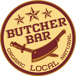 BUTCHER BAR ORGANIC LOCAL NATURAL logo