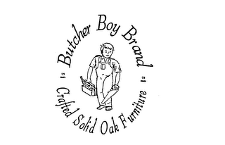 BUTCHER BOY BRAND CRAFTED SOLID OAK FURNITURE US MADE logo