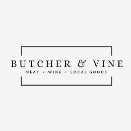 BUTCHER & VINE MEAT · WINE · LOCAL GOODS logo
