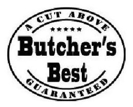 BUTCHER'S BEST A CUT ABOVE GUARANTEED logo