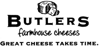 BUTLERS FARMHOUSE CHEESES GREAT CHEESE TAKES TIME. logo