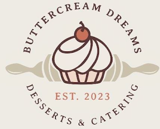 BUTTERCREAM DREAMS DESSERTS & CATERING EST. 2023 logo