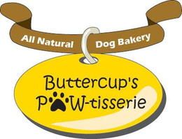 BUTTERCUP'S PAW-TISSERIE, ALL NATURAL DOG BAKERY logo