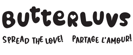 BUTTERLUVS SPREAD THE LOVE! PARTAGE L'AMOUR! logo