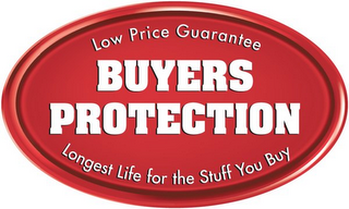 BUYERS PROTECTION LOW PRICE GUARANTEE LONGEST LIFE FOR THE STUFF YOU BUY logo