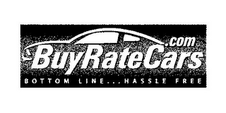 BUYRATECARS .COM BOTTOM LINE ... HASSLE FREE logo