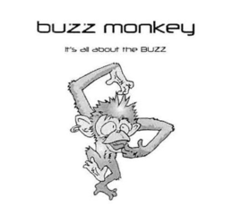 BUZZ MONKEY IT'S ALL ABOUT THE BUZZ logo
