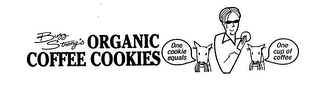 BUZZ STRONG'S ORGANIC COFFEE COOKIES ONE COOKIE EQUALS ONE CUP OF COFFEE logo