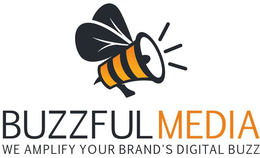 BUZZFUL MEDIA, WE AMPLIFY YOUR BRAND'S DIGITAL BUZZ logo
