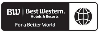 BW BEST WESTERN. HOTELS & RESORTS FOR A BETTER WORLD logo