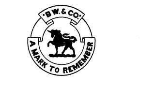 BW & CO. A MARK TO REMEMBER logo