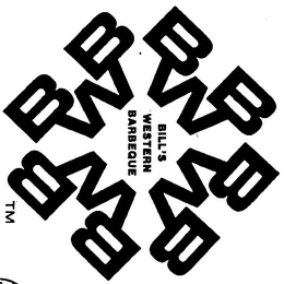 BWB BILL'S WESTERN BARBEQUE logo