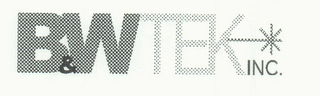 B&WTEK INC. logo