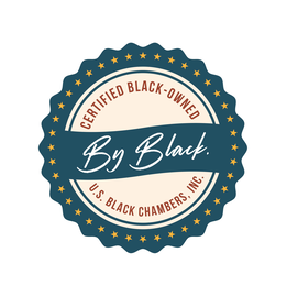 BY BLACK. CERTIFIED BLACK-OWNED U.S. BLACK CHAMBERS, INC. logo
