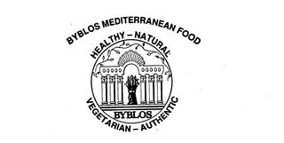 BYBLOS MEDITERRANEAN FOOD HEALTHY-NATURAL BYBLOS VEGETARIAN-AUTHENTIC logo