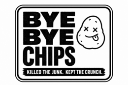 BYE BYE CHIPS. KILLED THE JUNK. KEPT THE CRUNCH. logo