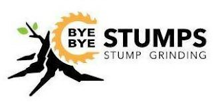 BYE BYE STUMPS STUMP GRINDING logo