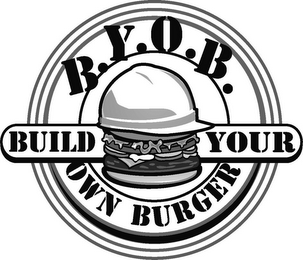 B.Y.O.B. BUILD YOUR OWN BURGER logo
