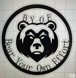 B.Y.O.E BEAR YOUR OWN EFFORT logo