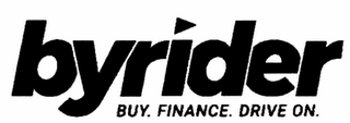 BYRIDER BUY. FINANCE. DRIVE ON. logo
