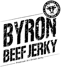 BYRON BEEF JERKY - PREMIUM AIR-DRIED JERKY · 100% AUSSIE PRIME CUT BEEF STEAK logo