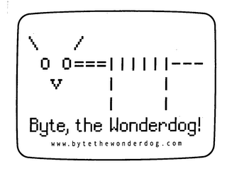 BYTE, THE WONDERDOG! WWW.BYTETHEWONDERDOG.COM logo