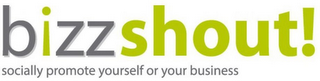 B¡ZZSHOUT! SOCIALLY PROMOTE YOURSELF ORYOUR BUSINESS logo