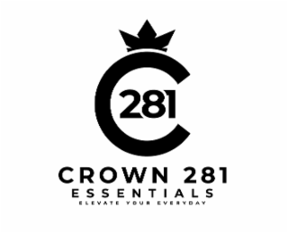 C 281 CROWN 281 ESSENTIALS ELEVATE YOUR EVERYDAY logo