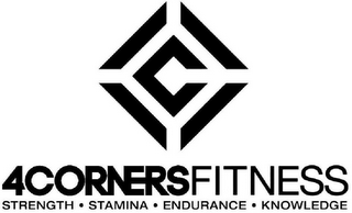C 4CORNERSFITNESS STRENGTH · STAMINA · ENDURANCE · KNOWLEDGE logo