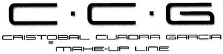 C · C · G CRISTOBAL CUADRA GARCIA MAKE-UP LINE logo
