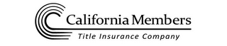 C CALIFORNIA MEMBERS TITLE INSURANCE COMPANY logo