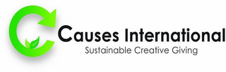 C CAUSES INTERNATIONAL SUSTAINABLE CREATIVE GIVING logo