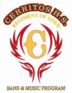 C CERRITOS H.S. REGIMENT OF GOLD BAND &MUSIC PROGRAM logo