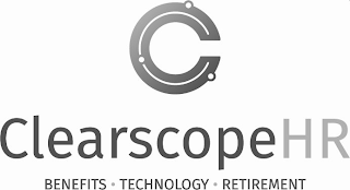 C CLEARSCOPEHR BENEFITS · TECHNOLOGY · RETIREMENT logo
