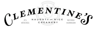 C CLEMENTINE'S NAUGHTY AND NICE CREAMERY STL ORIGINAL NATURAL HANDMADE logo
