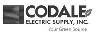 C CODALE ELECTRIC SUPPLY, INC. YOUR GREEN SOURCE logo