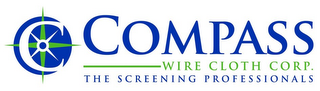 C COMPASS WIRE CLOTH CORP. THE SCREENING PROFESSIONALS logo
