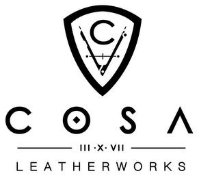 C COSA III · X · VII LEATHERWORKS logo