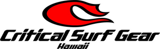 C CRITICAL SURF GEAR HAWAII logo