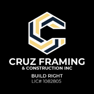 C CRUZ FRAMING & CONSTRUCTION INC BUILD RIGHT LIC# 1082805 logo