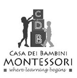 C D B CASA DEI BAMBINI MONTESSORI WHERELEARNING BEGINS logo